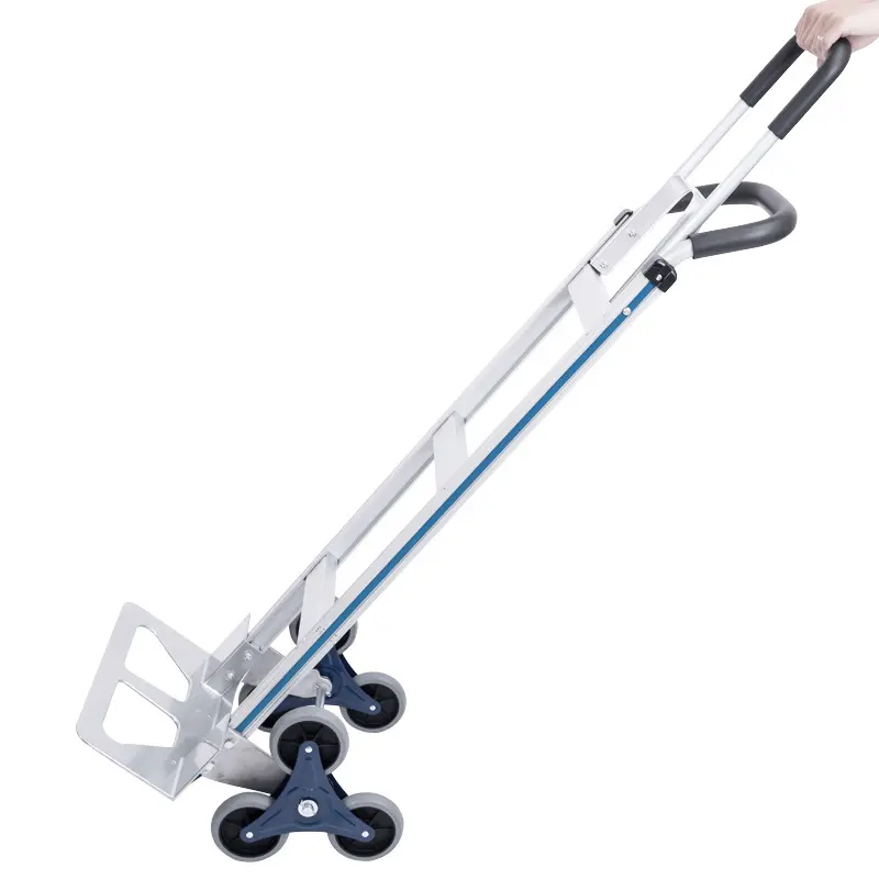 Lightweight Aluminium Hand Trolley Cart Portable Shopping Luggage Stair Climb Trolley Load Capacity 80kg
