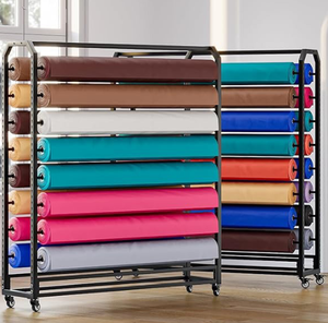 Di chuyển kim loại Rack hiển thị cho dệt vải toàn Bộ cuộn lụa Giá bánh xe Thảm khăn trải bàn kệ hiển thị siêu thị kệ - Product Image 5