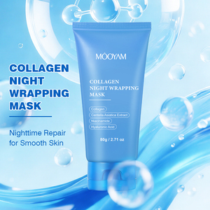 Mascarilla Facial Nocturna de Colágeno OEM de Marca Privada, Hidrata y Nutre, Diseño de Logotipo Personalizado, Venta al por Mayor, Mascarilla Facial Desprendible - Product Image 2