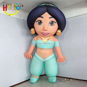 ตุ๊กตาเป่าลม LED รูปตัวการ์ตูนเด็กผู้หญิง มาสคอตเจ้าหญิงจัสมินเป่าลม พร้อมหางยาว - Product Image 1