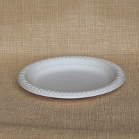 Assiettes jetables rondes blanches de 7 pouces en amidon de maïs, biodégradables, pour dîner et fêtes