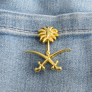 Saudi <span class=keywords><strong>3D</strong></span> mạ vàng hợp kim kẽm túi kim loại pins Anime BROOCH pins hat quần áo túi kim loại ve áo Pin - Product Image 5