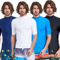 Haut à manches courtes en latex à séchage rapide pour homme, protection solaire anti-méduse, coupe ajustée pour la plongée et le surf - En stock