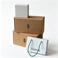 Boîte d'expédition en carton ondulé personnalisée, impression recto-verso, ondulation E, emballage pour petites commandes en gros