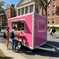 Nouvelle remorque de restauration rapide certifiée DOT, fabriquée en maïs, pour la vente de café et de glaces en ambulant, idéale pour les restaurants.