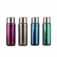 Bouteille Isotherme Portable en Titane Pur avec Couvercle Magnétique, Rainurée, Multicolore, pour Infuseur à Thé et Café, Idéale pour le Bureau ou comme Cadeau d'Affaires