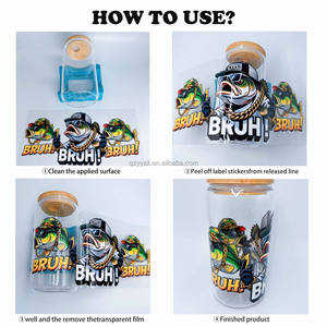 DIY calcomanías pegatinas Uv Dtf Cup Wraps Flask transferencias cristal Acero inoxidable 3D para deporte japonés <span class=keywords><strong>Anime</strong></span> fácil de pelar a prueba de agua - Product Image 4