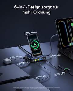 <span class=keywords><strong>Chargeur</strong></span> rapide USB-C/GaN PD/PPS 245W USB-A pour <span class=keywords><strong>MacBook</strong></span> Pro/Air, iPad Pro, S24 Ultra, S20 (230V AC) - Product Image 3