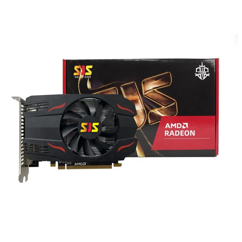 SJS RX 550 4GB GPU PC Gaming Computer Perfil Baixo Cartão De Vídeo VGA Placa Gráfica 4GB RX550