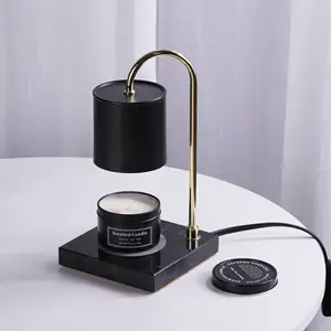 Mini lampe chauffe-bougie en marbre noir, cadeau d'anniversaire Offre Spéciale