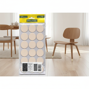 Almohadillas Protectoras Redondas Autoadhesivas de Espuma de Polietileno y Goma de 35 mm de Color Beige para Protección de Patas de Muebles - Product Image 3