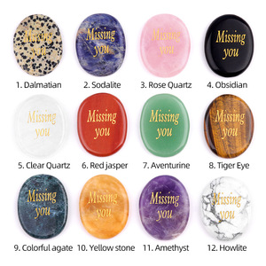 Pietre Naturali Incise con Messaggi Ispiranti, Gemme Curative <span class=keywords><strong>per</strong></span> Meditazione e Regalo, Vendita all'Ingrosso - Product Image 2