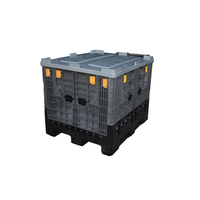 1140*980*730mm Protection contre l'eau/la saleté Caisse pliable Poubelle en plastique avec couvercle