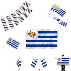 Drapeau de l'Uruguay en aluminium écologique imperméable avec logo personnalisé, article promotionnel pour les fans de football, vente chaude - Product Image 3