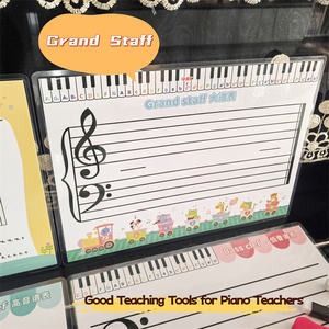 פסנתר מקלדת הערות תרגול גיליון עם ניקוי יבש ניקוי פסנתר גדול צוות טרבל ו ניקוי בס עבור פסנתר בכיתה הוראה prop - Product Image 2