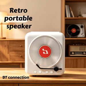 Gramófono Portátil de Plástico con Luz, Pequeño, para Regalo, Reproductor de Vinilo Retro H3, Compatible con Reproductor de CD, Altavoz <span class=keywords><strong>5</strong></span>.3BT, Directo de Fábrica - Product Image 5