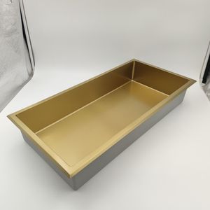 Miroir de salle de bain en acier inoxydable, intégré, noir, or, blanc, Nickel brossé, mur de salle de bains, <span class=keywords><strong>niche</strong></span> de <span class=keywords><strong>douche</strong></span> avec étagère - Product Image 2
