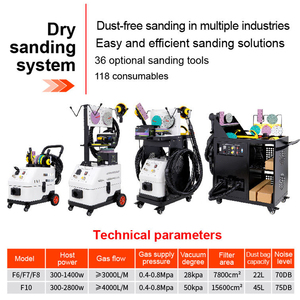 <span class=keywords><strong>Ponceuse</strong></span> orbitale pneumatique industrielle sans poussière à vitesse variable <span class=keywords><strong>avec</strong></span> fixation auto-agrippante et système d'extraction des poussières pour ponçage à sec - Product Image 5