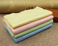 Chiffon de nettoyage pour lunettes en microfibre, directement de l'usine, portable, doux, motif carré