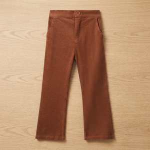 Pantalons pour filles en coton doux à rayures imprimées tendance avec poches latérales pour l'école, la tenue quotidienne et la maison - Product Image 2