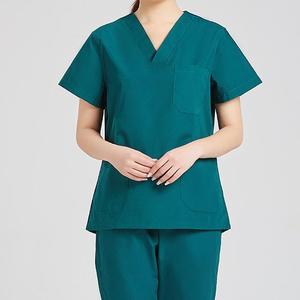 Elegante Scrub Set Jogger Pants Cool Fabric Multi Pocket Four-Way Stretch para salón de belleza y clínica - Product Image 1