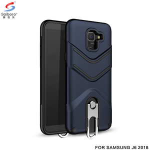 Saiboro al por mayor 2 en 1 Slim armadura kickstand <span class=keywords><strong>funda</strong></span> móvil <span class=keywords><strong>para</strong></span> <span class=keywords><strong>samsung</strong></span> galaxy <span class=keywords><strong>j6</strong></span> 2018 caso de la contraportada - Product Image 1