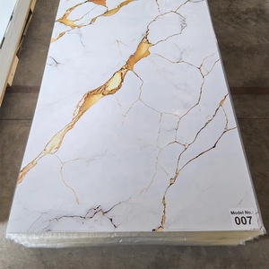 Chất lượng cao PVC UV tấm đá cẩm thạch tường Bảng điều khiển nhựa cứng trang trí bảng điều khiển với dịch vụ cắt UV bảng đá cẩm thạch mô hình - Product Image 5