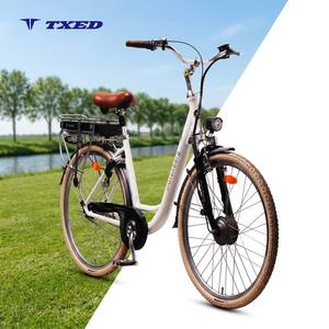 Vélo électrique de ville TXED Heavy Duty 700Cx38C avec cadre en alliage, moteur sans balais 36V/250W, batterie au lithium 10.4Ah, 7 vitesses - Product Image 1
