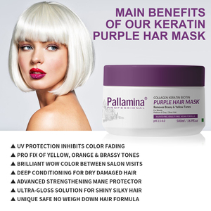 Viola <span class=keywords><strong>maschera</strong></span> per <span class=keywords><strong>capelli</strong></span> professionale colore dei <span class=keywords><strong>capelli</strong></span> viola blu <span class=keywords><strong>maschera</strong></span> per <span class=keywords><strong>capelli</strong></span> per il giallo biondo rimuovere la Brassiness - Product Image 2