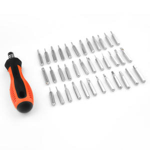 Jeu de 37 embouts de tournevis cruciformes PH2 T4-T10 T15 T20, qualité industrielle, manche en plastique, pointe magnétique, finition nickelée, à cliquet - Product Image 2