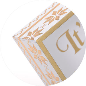 Bandeja de MDF moderna hecha a mano con asas recortadas de hoja de oro Bandeja DE SERVICIO DE MADERA impresa para Navidad Bandejas decorativas de regalo novedoso - Product Image 4