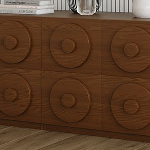 Ajunion gỗ hiện đại TV đứng Modular Walnut phương tiện truyền thông tủ phòng khách đa chức năng giao diện điều khiển TV đứng trung tâm tủ - Product Image 5