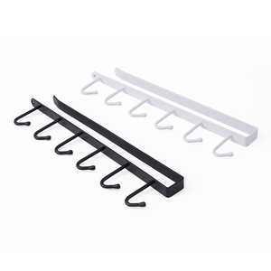 <b>Kitchen</b> wrought iron nail-free <b>hooks</b>, multi-row cabinet storage rack, six-row <b>hooks</b>, wardrobe 6-<b>hook</b> organizer. - Product Image 4