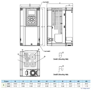 ไดรฟ์ปรับความถี่รุ่นใหม่แท้ VFD C2000+ ซีรีส์ VFD015C43A-21 1.5KW 2HP 460VAC 4A มีสินค้าในสต็อก - Product Image 5