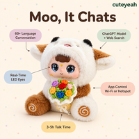 Peluche interactive parlante AI Aimmy Cow, jouet éducatif préscolaire pour tout-petits et crèches