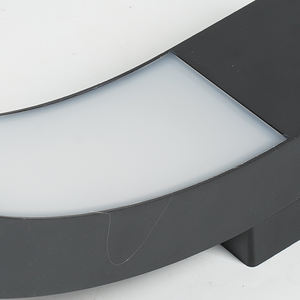 Алюминиевый сплав черный датчик движения AC 85-265 В водонепроницаемый IP65 садовый наружный 12 Вт светодиодный газон - Product Image 6