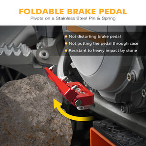 NICECNC - Pedal de Freno Trasero Plegable de Aluminio para <span class=keywords><strong>Beta</strong></span> Xtrainer <span class=keywords><strong>300</strong></span> RR 250 390 430 450 480 500 RRS 2013-2022 <span class=keywords><strong>2023</strong></span> - Product Image 2