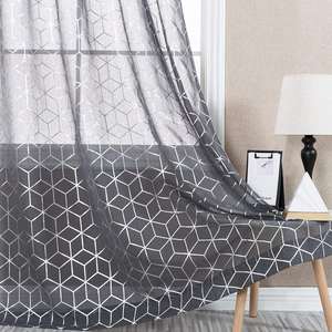 Bianco di lusso Puro Foglio di Stampa Voile <span class=keywords><strong>Tende</strong></span> per il Salone tasca Asta 2 Pannelli - Product Image 5