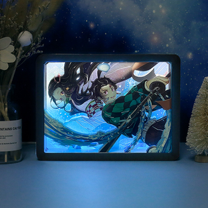 Lámpara de Escritorio LED con Figura de Anime Personalizada de <span class=keywords><strong>Demon</strong></span> <span class=keywords><strong>Slayer</strong></span>, Caja de Luz de Papel, Regalo para Fanáticos del Anime y <span class=keywords><strong>Manga</strong></span> - Product Image 4