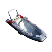 Bateau pneumatique certifié CE RIB-520D, tube en tissu PVC, fond en fibre de verre, bateau rapide, yacht à voile, patrouille, transport pour loisirs