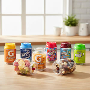 Barattoli Personalizzati in Plastica da 3,5g 7g 100ml <span class=keywords><strong>per</strong></span> Confezionamento di Caramelle Commestibili, Gommose, <span class=keywords><strong>Erbe</strong></span>, Fiori e Lattine da 3,5 <span class=keywords><strong>per</strong></span> Bevande Energetiche con Etichetta Bianca - Product Image 2