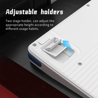 Nouveau clavier mécanique de jeu filaire USB 99 touches, touches ABS, interrupteurs à membrane LED arc-en-ciel, bouton de volume, clavier de bureau fin, étanche