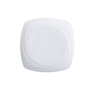 Plato Cuadrado Blanco de Melamina de 10.5 Pulgadas para Uso Comercial en Hoteles y Restaurantes, Vajilla de Plástico Resistente a Caídas - Product Image 1