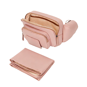 Sacs à <span class=keywords><strong>langer</strong></span> en nylon pour bébés avec distributeur de lingettes, sacs de maman imperméables, sacs à <span class=keywords><strong>langer</strong></span> multifonctionnels personnalisés, écharpe à <span class=keywords><strong>langer</strong></span> pour bébé - Product Image 3