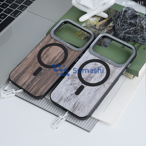 Funda de Lujo para Teléfono con Diseño de Madera, <span class=keywords><strong>Carga</strong></span> Inalámbrica, TPU y PC, Resistente a Impactos y Agua, para <span class=keywords><strong>iPhone</strong></span> 17/16 Pro Max/15/14/13/<span class=keywords><strong>12</strong></span> - Product Image 4