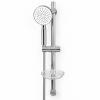 Ensemble de douche thermostatique mural de luxe classique moderne avec mitigeur de robinet de douche pluie chromé complet haute pression douceur