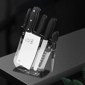 Set di 7 <span class=keywords><strong>coltelli</strong></span> da cucina in acciaio inossidabile, coltello da chef affilato, coltello da disosso, coltello da pane, coltello da bistecca, affilatore, forbici, coltello da cucina. - Product Image 3