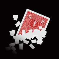 Cartes magiques qui disparaissent pour se fragmenter, disparition visuelle, magnifique disparition, le poker devient un flocon de neige, tours de magie en papier