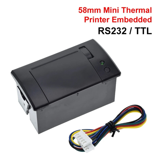 58mm mini thermal printer Embedded POS Receipt Tickets Printer with interface RS232 / TTL use with 5v-9v
