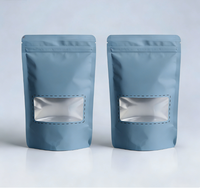 Sachets Doypack Noirs Personnalisés Refermables avec Fenêtre Transparente pour Emballage Alimentaire (Snacks, Café) – Vente en Gros